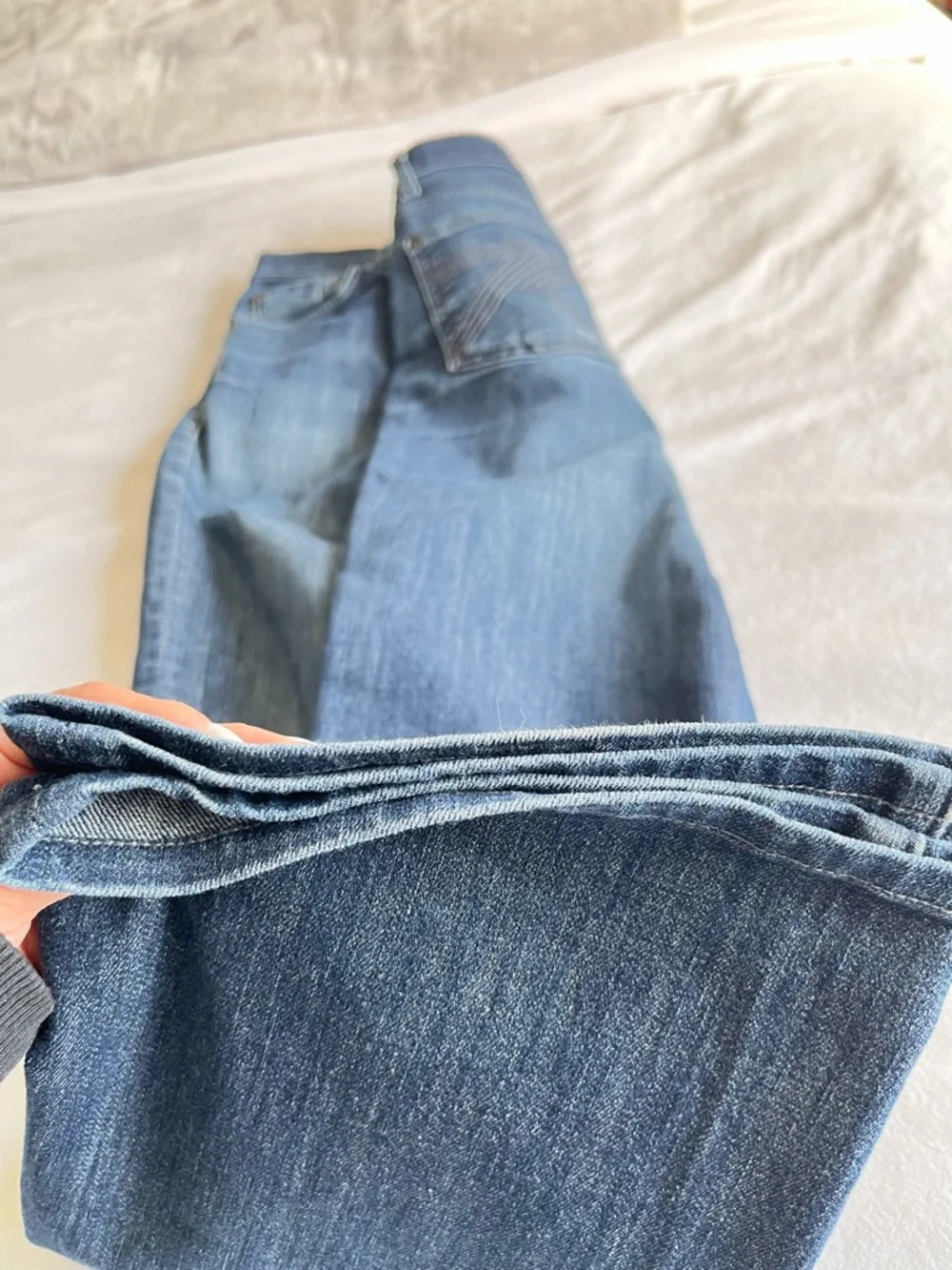 7 For All Mankind Kimmie Straight Leg Jeans Blue Sz 29 Classic Casual Minimalist - Picture 9 of 16